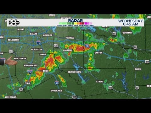 DFW Weather: As heavy rains move out of DFW, cooler temperatures will move in