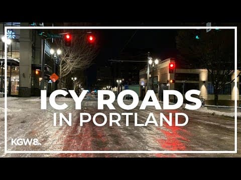 Icy Friday morning commute in Portland | Live coverage