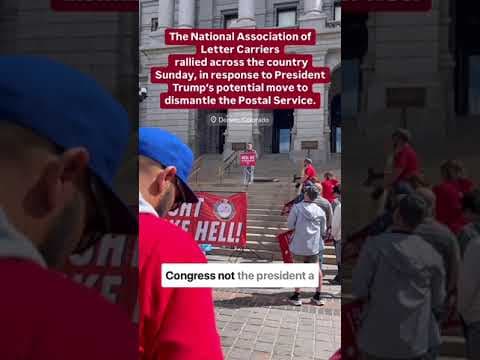 US postal workers rally in Denver