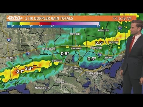 New Orleans Weather: Rain off and on through Saturday