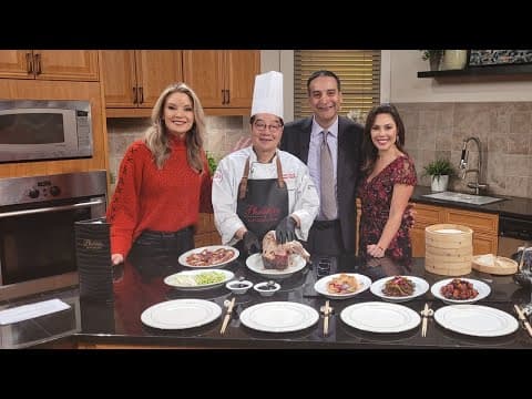 Chef Philippe Chow shows how to serve a delicious Beijing-style Peking Duck