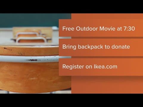 Ikea hosts outdoor movie night to fundraise for school supplies