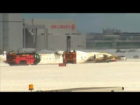 Child among those injured after Delta Air Lines flight flips over upon arrival at Toronto airport