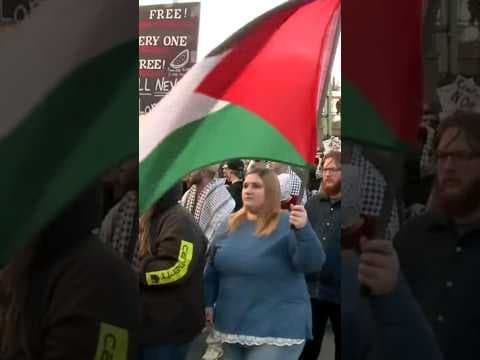 Protesters march in New Orleans for Palestine