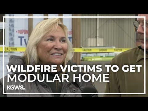 Prototype modular home goes to couple who lost home in Otis wildfire