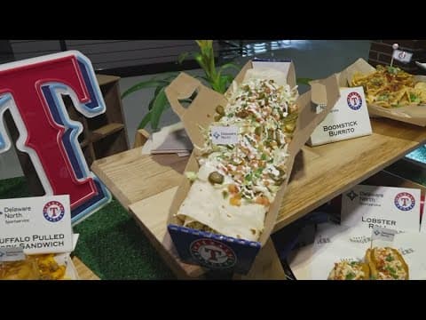WFAA Daybreak tries the new food for Texas Rangers Opening Day