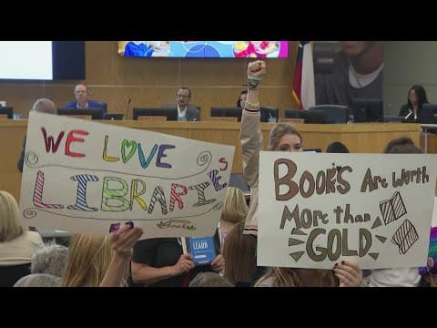 'Libraries are important' | Protesters cause disruptions at Houston ISD board meeting