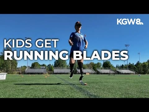 Young Shriner's patients receive new running blades