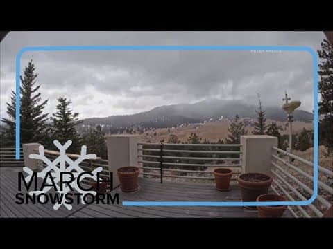 Timelapse of snow piling up in Evergreen, Colorado