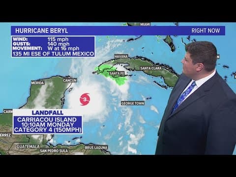 DFW Weather: North Texas temps to fall below 100 this weekend, Hurricane Beryl landfall in Mexico