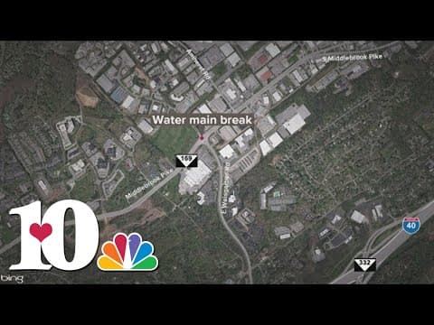 KPD responds to water main break in West Knoxville