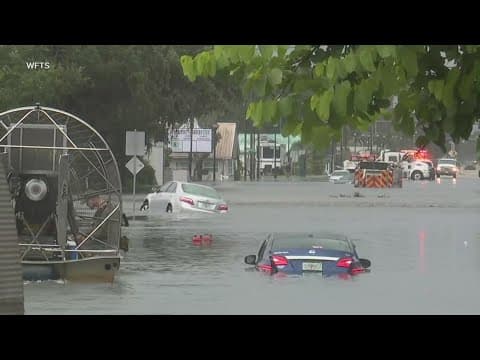 Tropical Storm Debby slammed Florida with torrential rain and high winds