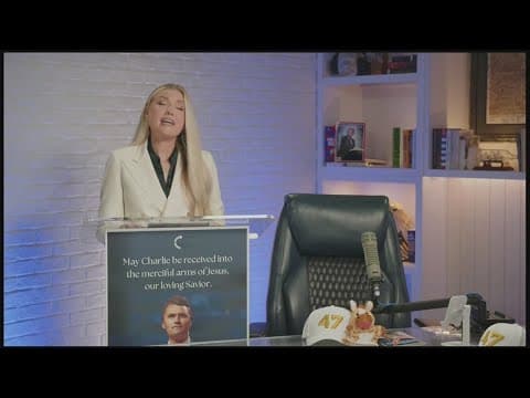 Erika Kirk, Charlie Kirk's widow, calls him a 'martyr' in first public address since assassination