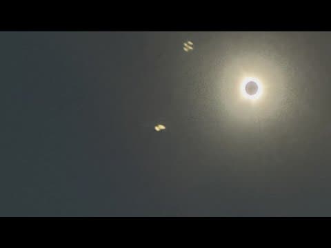 Here's what the solar eclipse looked like from a plane