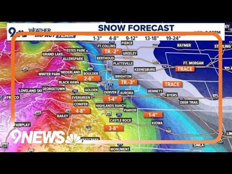 Extended weather: Rain turns to snow for Denver late tonight