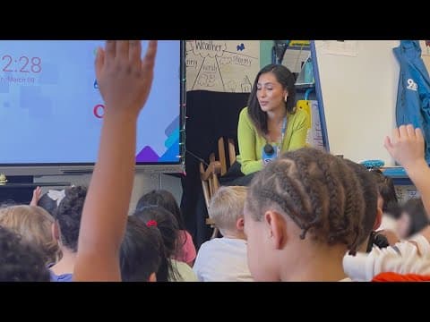 WUSA9's Leslie Moreno talks to Maryland students at career day