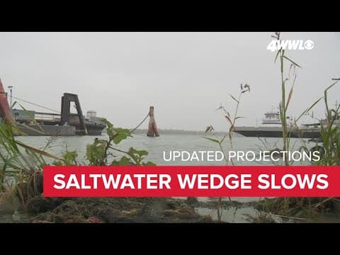 Updated timeline regarding advancement of saltwater wedge