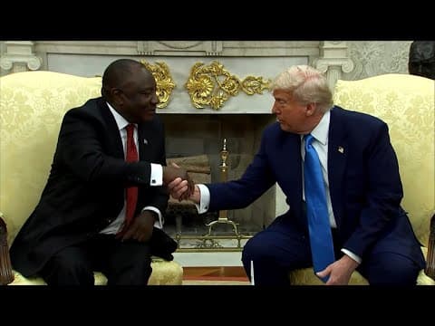 Trump meets with South African president, leaders debate claims of white genocide