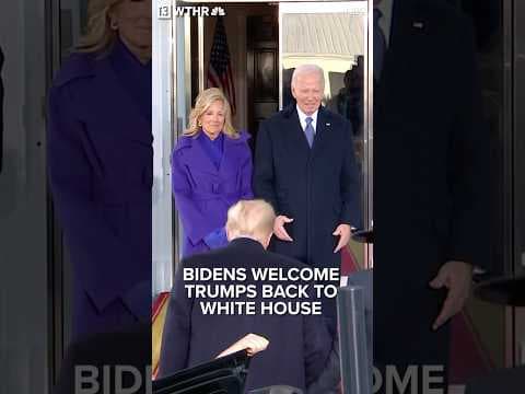 Bidens welcome Trumps back to White House