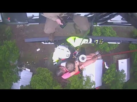 New video shows dramatic rescue as Texas DPS aircrews save family from rising floodwaters