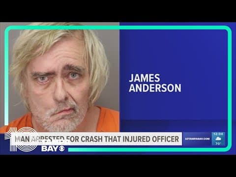 Man arrested for hitting parked cruiser, injuring officer in St Pete