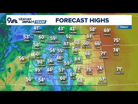 Latest forecast | Cooler, with rain showers moving in Friday afternoon, snow in the mountains