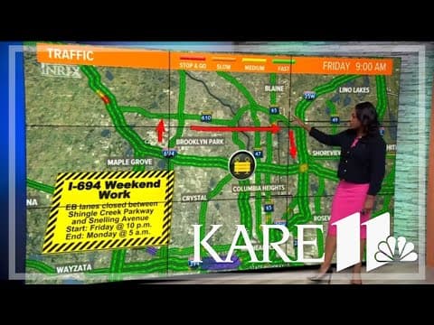 Weekend closures, detours