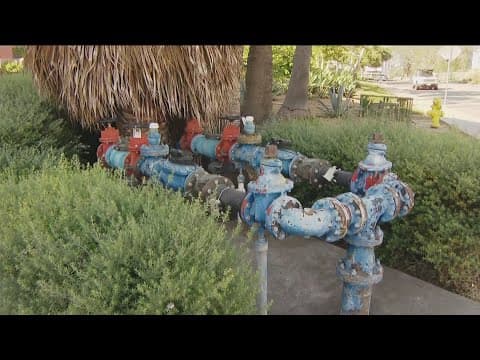 Growing concern after video shows man using water from large pipes