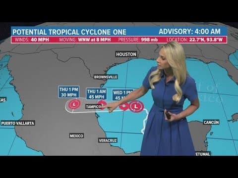 Tropical update: Coastal communities begin seeing bands of heavy rain Wednesday morning