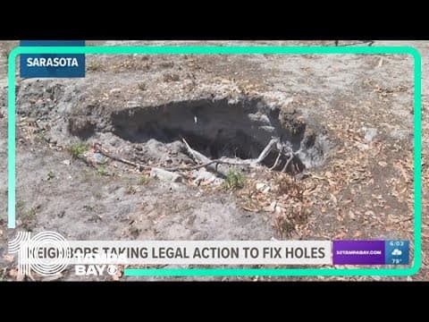 Neighbors taking legal action to fix holes in Sarasota County