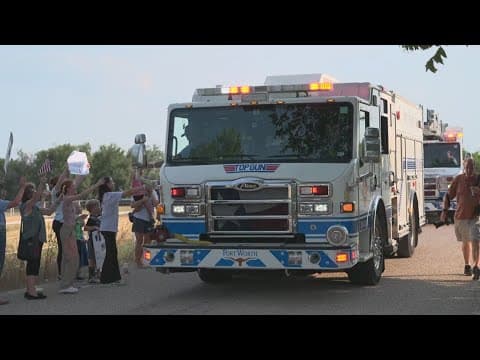 Fort Worth community welcomes home firefighter after he was severely injured in house fire