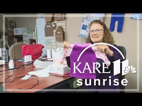 Volunteers handcraft baby supplies for families in need