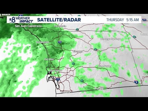 Strong storm expected to bring heaviest rain of the season across San Diego County Thursday