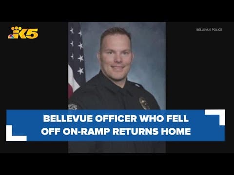 Bellevue officer who fell from I-5 on-ramp discharged from hospital