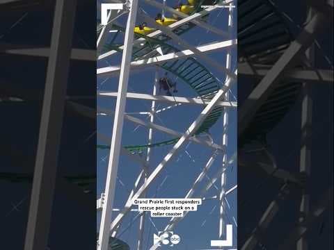 Grand Prairie first responders rescued people stuck on a broken down roller coaster