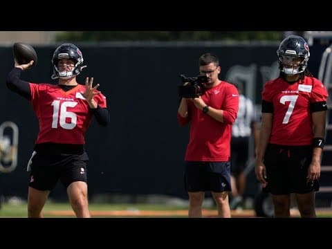 What are the Texans saying about Stroud not throwing during OTAs?