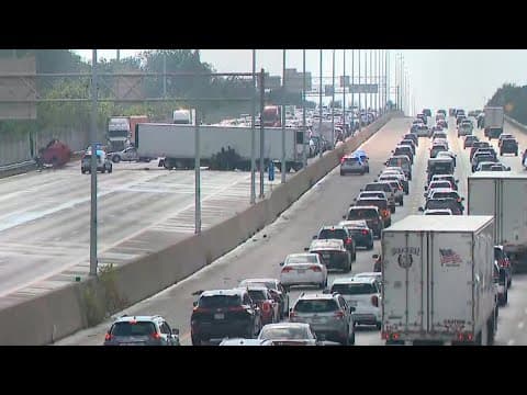 1 seriously injured in crash involving semi on I-270 East near Sawmill Road; all eastbound lanes clo