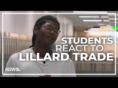 Damian Lillard's youth empowerment "Respect Program" McDaniel High students react to trade
