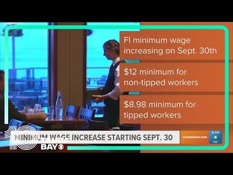 FL minimum wage to increase on Sept. 30