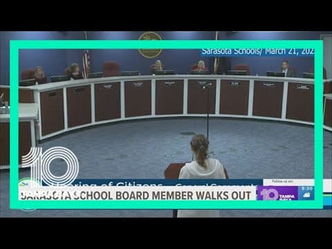 Anti-LGBTQ comments force Sarasota School Board member to walk out of public meeting