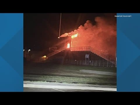 Fire reported in high school football field press box in Frankfort