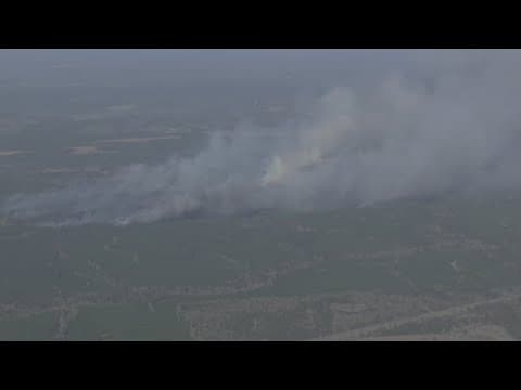 San Jacinto County wildfire 10 p.m. update: 1,300 acres burned, 10% contained