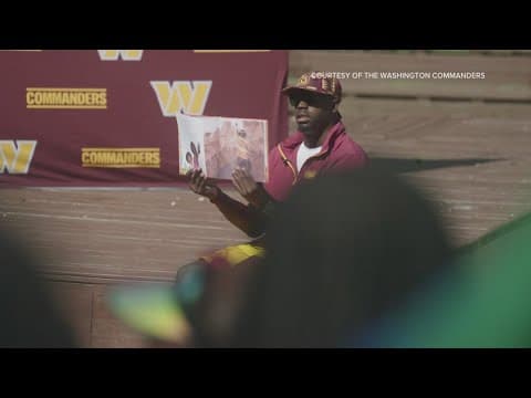 Former Washington wide receiver promotes reading with DC Public Library