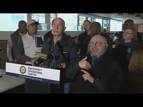 Houston city officials warn of lingering icy patches on roads