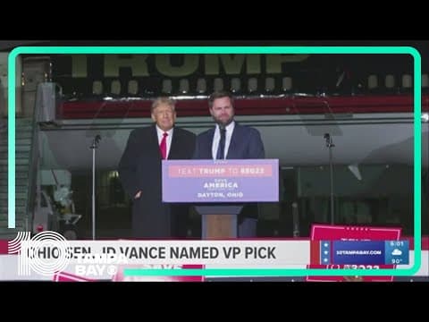 Donald Trump announces Sen. JD Vance as his VP pick, first day of RNC kicks off
