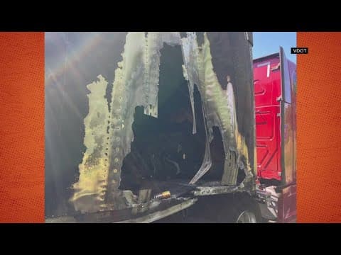 Truck carrying 40,000 pounds of beer catches fire on I-95 in Virginia
