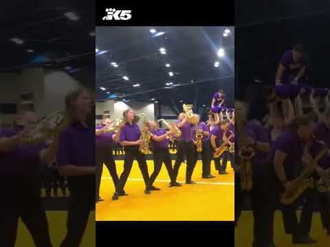 University of Washington marching band practices before National Championship game