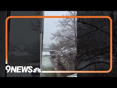 Snow falls on April 27 in Denver metro area as storms impact Colorado
