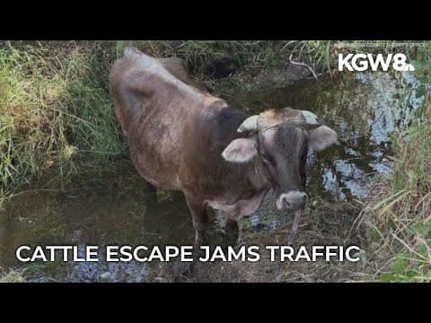 Moo-ve it! Escaped cows cause traffic jam in Sherwood