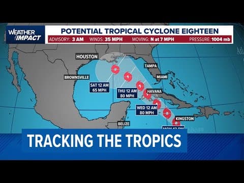 Tropical weather tracker: Potential Tropical Cyclone 18 heading to Gulf of Mexico